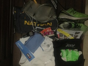 Laying out my gear for TNF 100